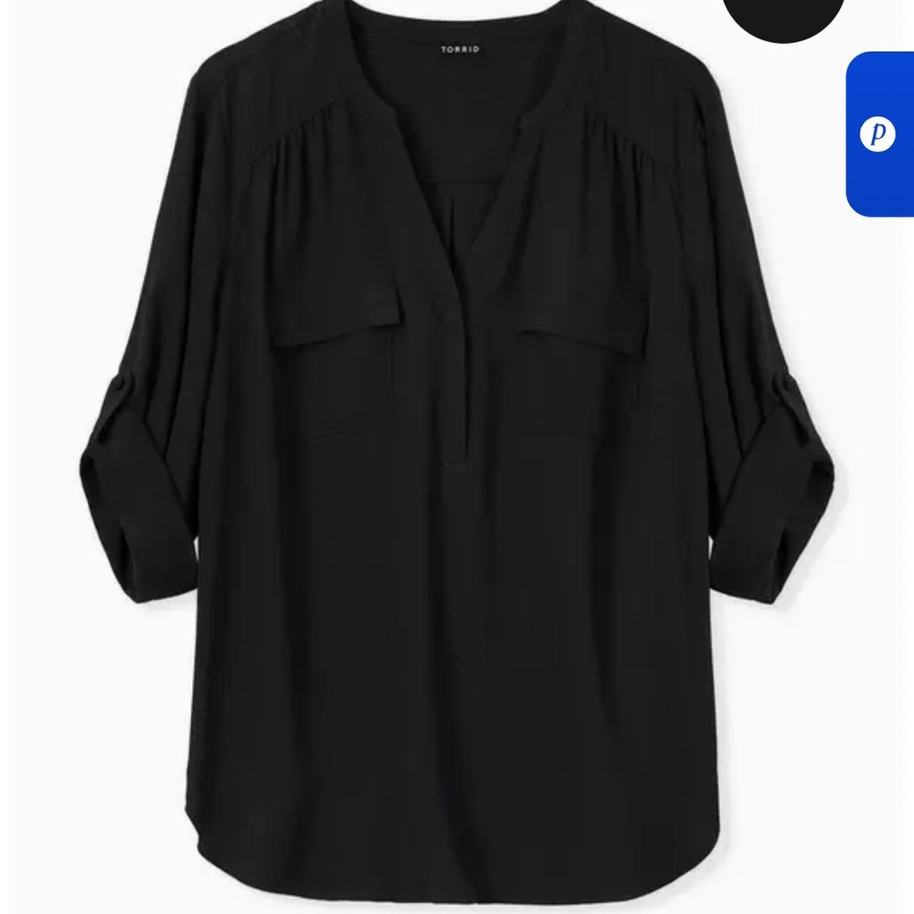 Torrid Elegant Black Blouse